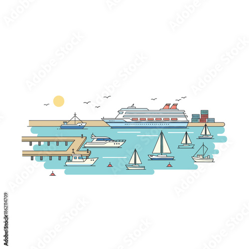 cruise ship in the sea