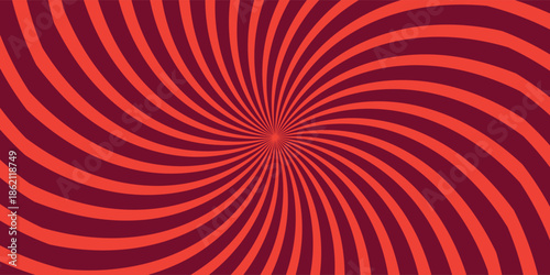Retro Swirl Background - Hypnotic reed and orange Twirl