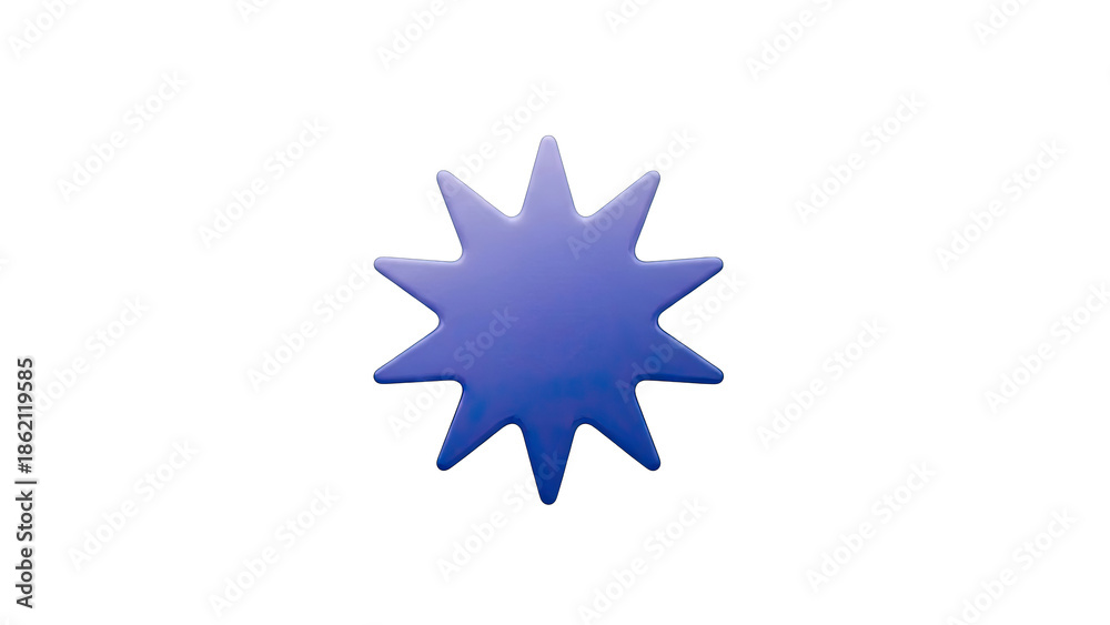 Obraz premium 3D Blue Star Shape