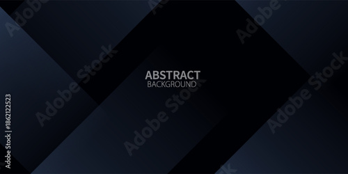 Modern black dark blue white abstract background. Minimal. Color gradient. Web banner. Geometric shape. 3d effect. Lines stripes triangles. Design. Futuristic. Metal metallic effect. Luxury. Premium.