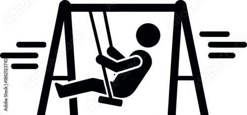 Child enjoying swing ride
