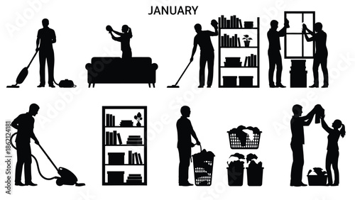 Cleaning and organizing home in january