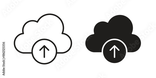 Cloud upload icons symbol template for graphic and web design