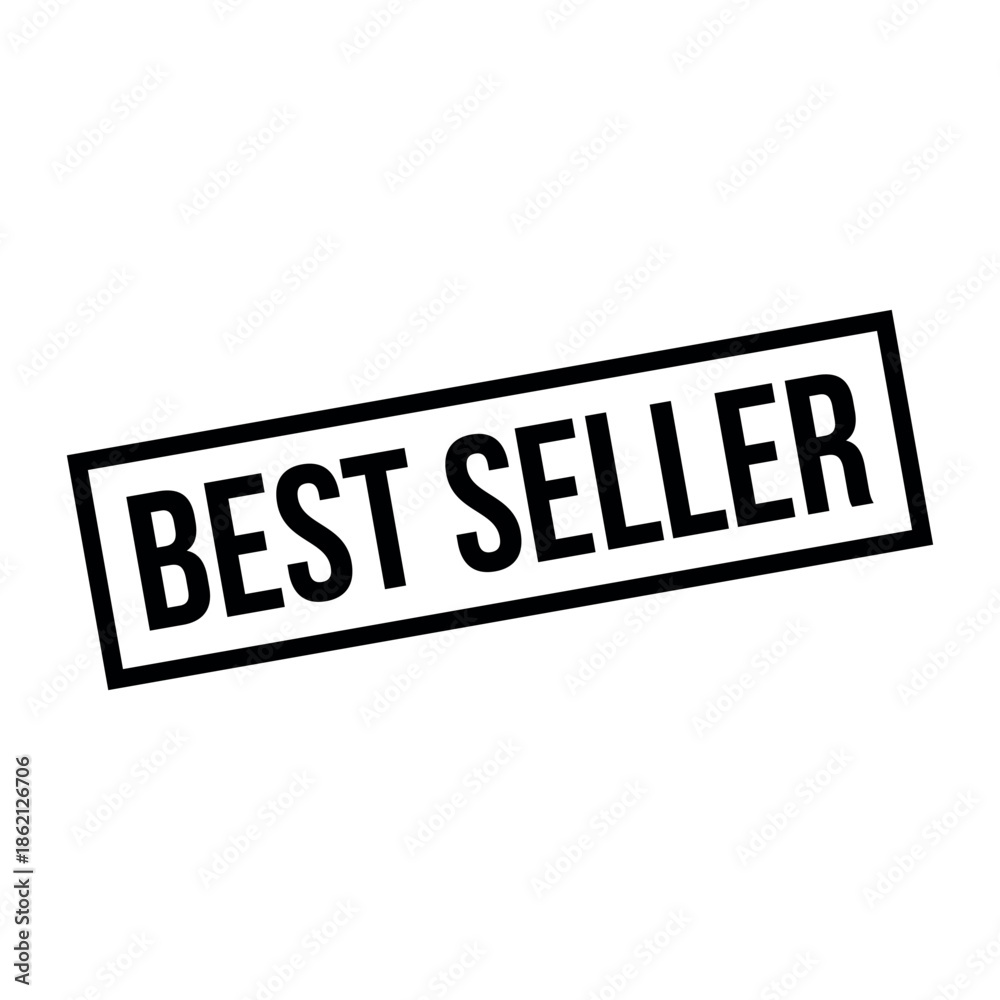 Fototapeta premium Best Seller Stamp, Best Seller Grunge Square Sign