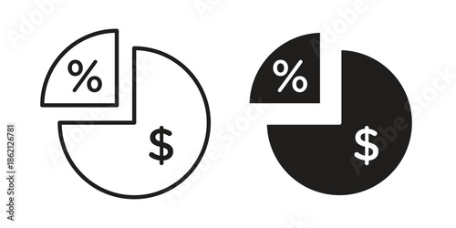 Dividend icons symbol template for graphic and web design