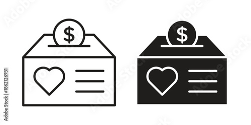 Donations icons symbol template for graphic and web design
