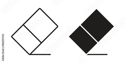 Eraser icons symbol template for graphic and web design