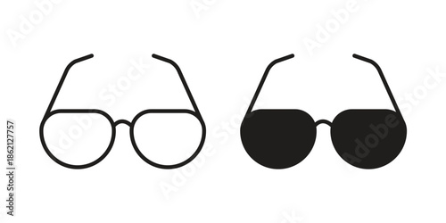 Eye glasses icons symbol template for graphic and web design