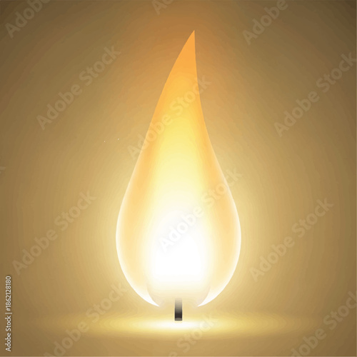 Warm Candle Flame Lighting a Minimal Abstract Glow with Soft Illumination.