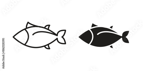 Fish icons symbol template for graphic and web design