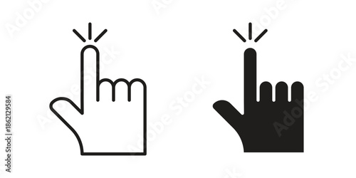 Hand click icons symbol template for graphic and web design