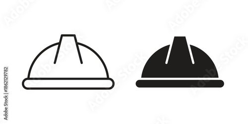 Hard hat icons symbol template for graphic and web design