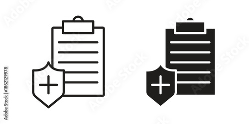 Health insurance icons symbol template for graphic and web design
