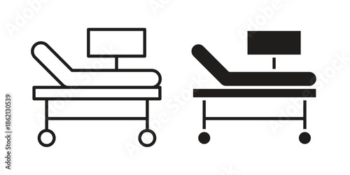 Hospital bed icons symbol template for graphic and web design