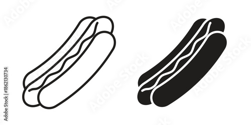 Hot dog icons symbol template for graphic and web design
