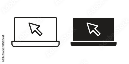 Laptop icons symbol template for graphic and web design