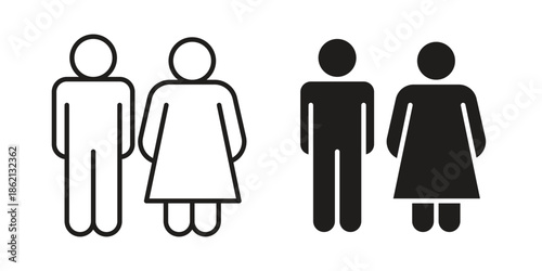 Man and woman icons symbol template for graphic and web design
