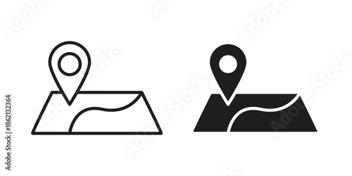 Map icons symbol template for graphic and web design