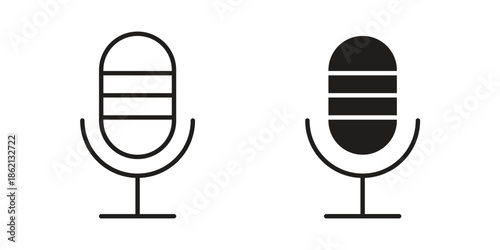 Microphone icons symbol template for graphic and web design