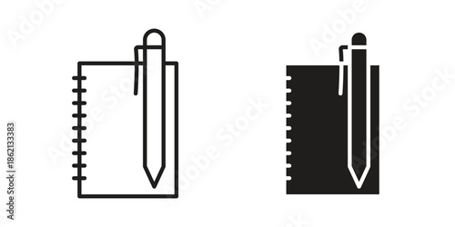 Notebook icons symbol template for graphic and web design
