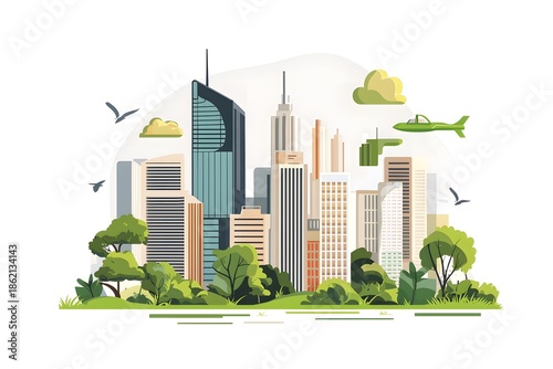 Modern eco city landscape high resolution picture