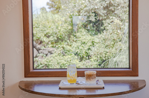 Wallpaper Mural window with flowers Torontodigital.ca