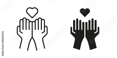 Philanthropy icons symbol template for graphic and web design