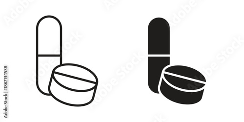Pills icons symbol template for graphic and web design