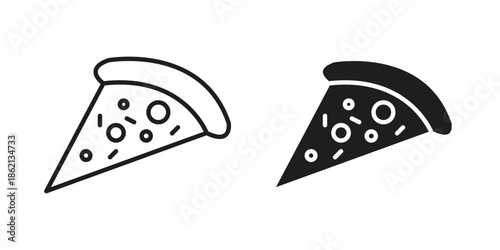 Pizza icons symbol template for graphic and web design