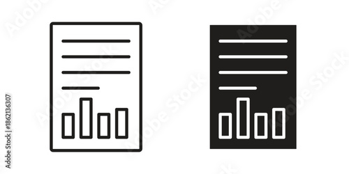 Report icons symbol template for graphic and web design
