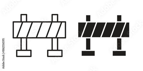 Roadblock icons symbol template for graphic and web design