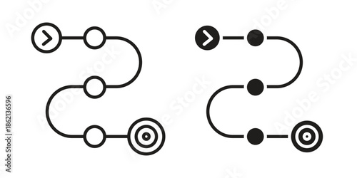 Roadmap icons symbol template for graphic and web design