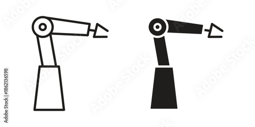 Robot arm icons symbol template for graphic and web design