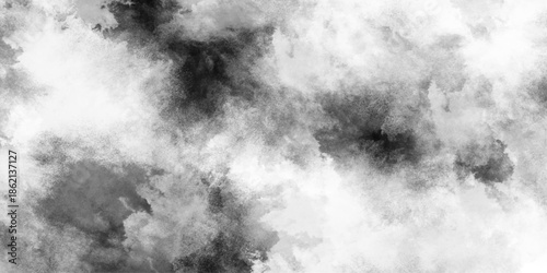 Black bold grainy distressed watercolor paint stains and blotches, aConcrete old and grainy wall white color grunge texture. ckground texture, old vintage grunge with marbled watercolor painted design