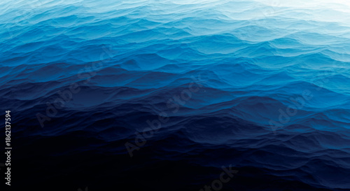 A captivating view of deep blue ocean waves and gradient tones