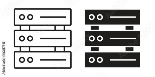 Server icons symbol template for graphic and web design