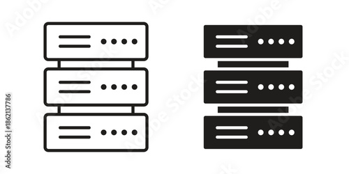 Server rack icons symbol template for graphic and web design