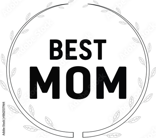 Happy mother's day best mom isolated on transparent background