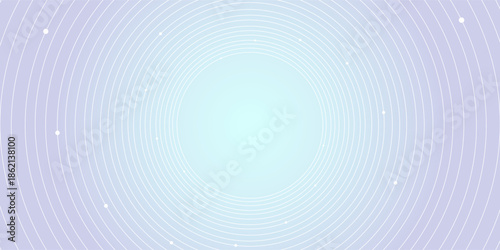 Futuristic technology background with white circle circuit wires on light blue motherboard. AI chip or semiconductor concept. Abstract tech bg.