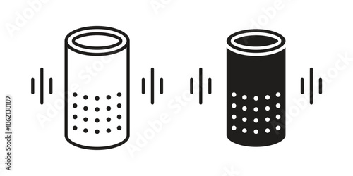 Smart speaker icons symbol template for graphic and web design