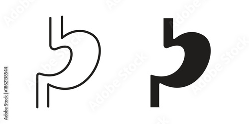 Stomach icons symbol template for graphic and web design