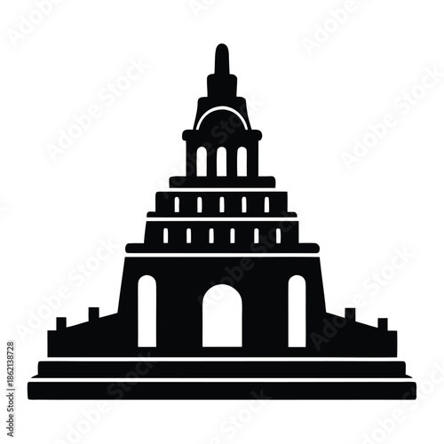 historical monument vector on white background 