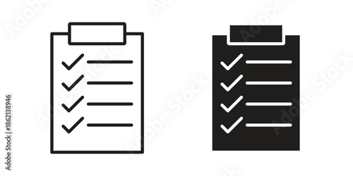 Task list icons symbol template for graphic and web design