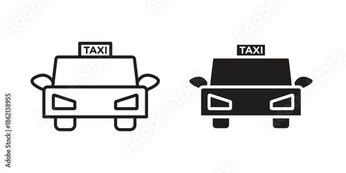 Taxi icons symbol template for graphic and web design
