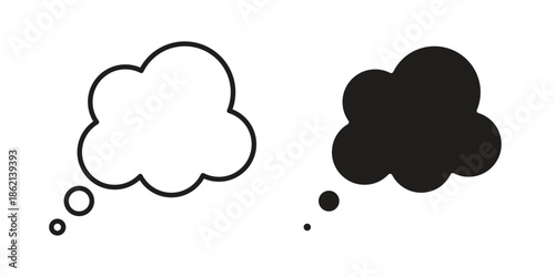 Think bubble icons symbol template for graphic and web design