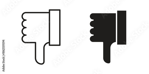 Thumbs down icons symbol template for graphic and web design