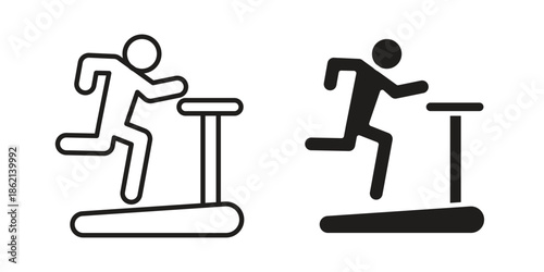 Treadmill icons symbol template for graphic and web design