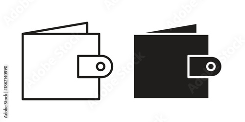 Wallet icons symbol template for graphic and web design