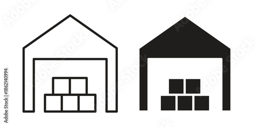 Warehouse icons symbol template for graphic and web design