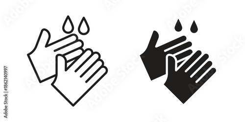 Wash hands icons symbol template for graphic and web design